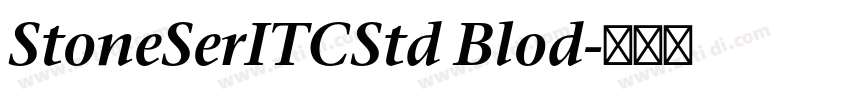 StoneSerITCStd Blod字体转换